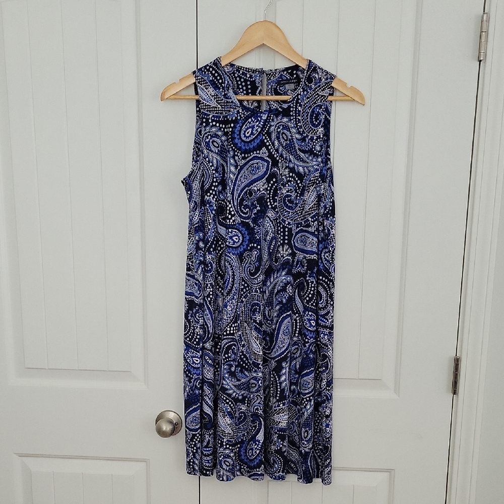 Tommy Hilfiger Blue Paisley Midi Dress